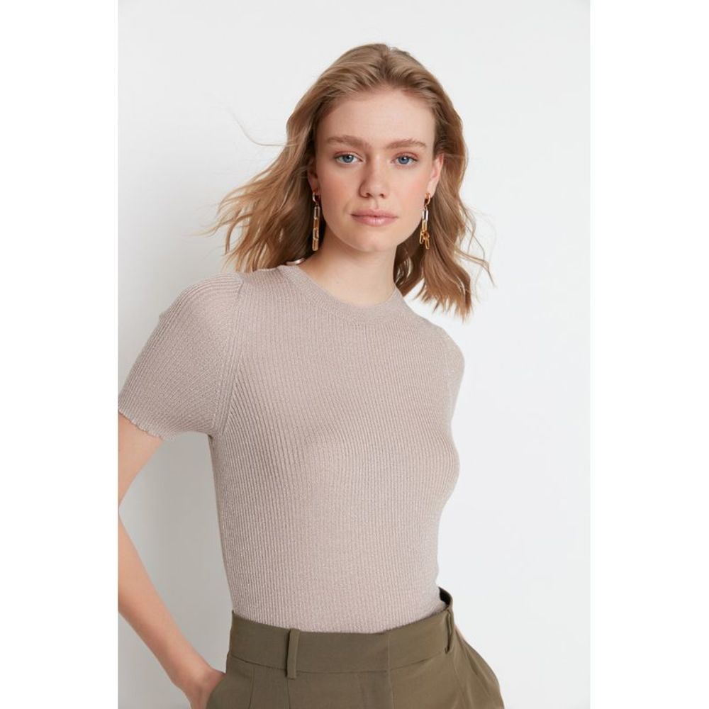 NWT Trendyol Women Slim Polo neck Knitwear Blouse